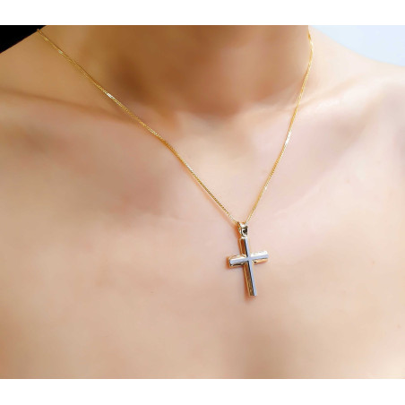 Χρυσός αντρικός σταυρός 14 Καρατίων