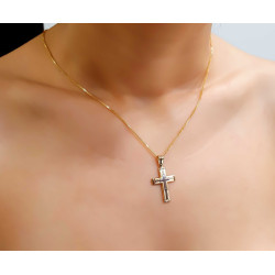 Χρυσός αντρικός σταυρός 14 Καρατίων