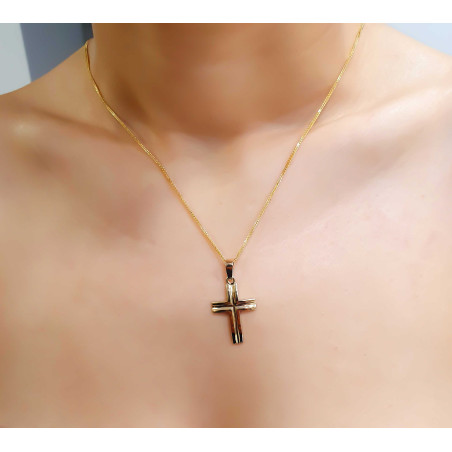 Χρυσός αντρικός σταυρός 14 Καρατίων