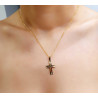 Χρυσός αντρικός σταυρός 14 Καρατίων