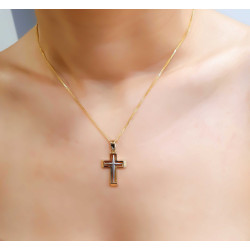 Χρυσός αντρικός σταυρός 14 Καρατίων