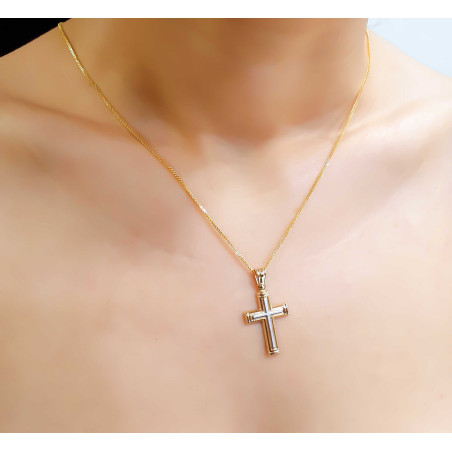 Χρυσός αντρικός σταυρός 14 Καρατίων