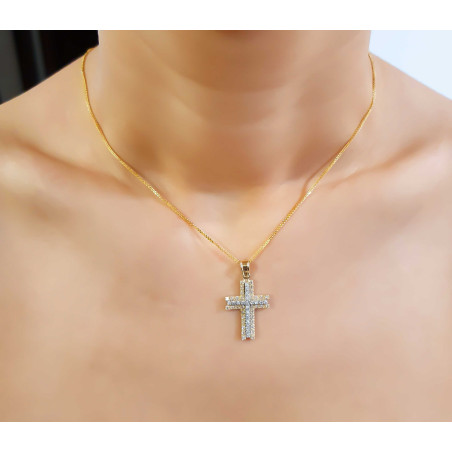 Χρυσός γυναικείος σταυρός 14 Καρατίων