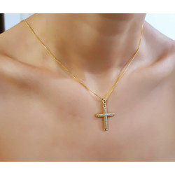 Χρυσός γυναικείος σταυρός 14 Καρατίων