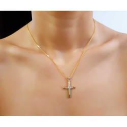 Χρυσός γυναικείος σταυρός 14 Καρατίων