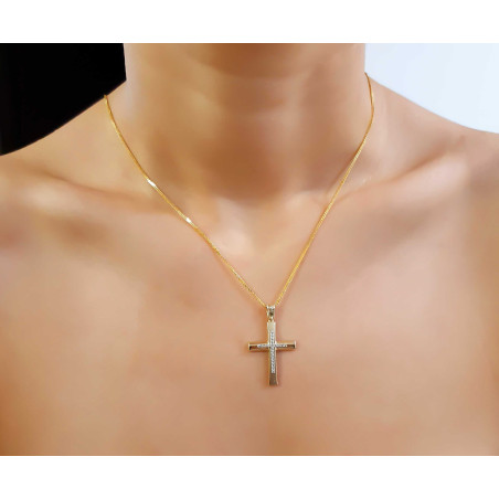 Χρυσός γυναικείος σταυρός 14 Καρατίων