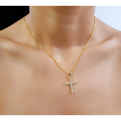 Χρυσός γυναικείος σταυρός 14 Καρατίων