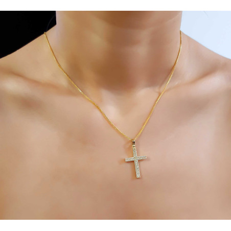 Χρυσός γυναικείος σταυρός 14 Καρατίων