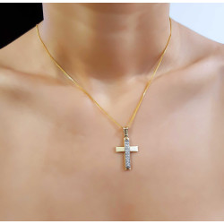 Χρυσός γυναικείος σταυρός 14 Καρατίων