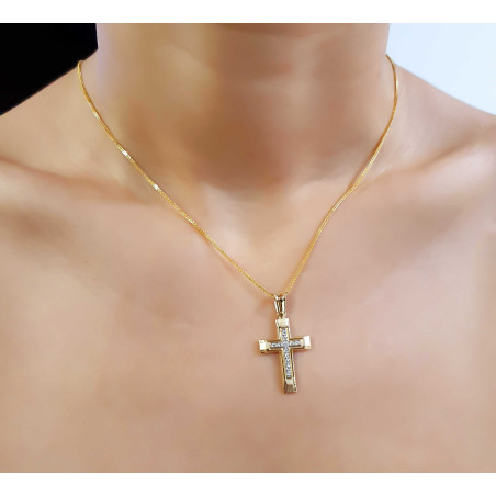 Χρυσός γυναικείος σταυρός 14 Καρατίων