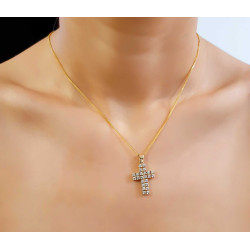 Χρυσός γυναικείος σταυρός 14 Καρατίων