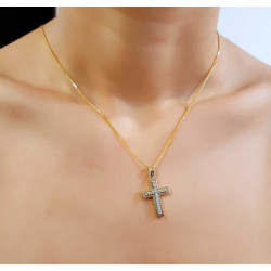 Χρυσός γυναικείος σταυρός 14 Καρατίων