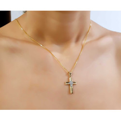 Χρυσός γυναικείος σταυρός 14 Καρατίων