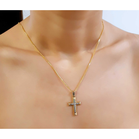 Χρυσός γυναικείος σταυρός 14 Καρατίων