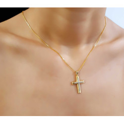 Χρυσός γυναικείος σταυρός 14 Καρατίων