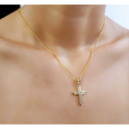 Χρυσός γυναικείος σταυρός 14 Καρατίων