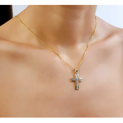 Χρυσός γυναικείος σταυρός 14 Καρατίων