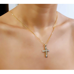 Χρυσός γυναικείος σταυρός 14 Καρατίων