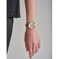 VOGUE Bind ρολόι μεταλλικό λευκό καντράν & ζιργκόν 2020610241