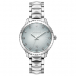 VOGUE MONACO γυναικείο ρολόι, απαλό γκρι μπλε ντεγραντε καντράν, λευκά ζιργκόν 2020611382