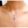 Λευκόχρυσος γυναικείος σταυρός 14 Καρατίων