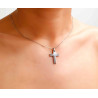 Λευκόχρυσος γυναικείος σταυρός 14 Καρατίων
