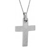 Λευκόχρυσος Ανδρικός σταυρός με αλυσίδα 14 Καρατίων