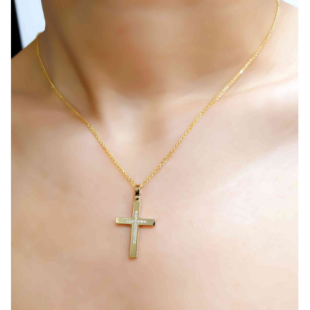 Χρυσός γυναικείος σταυρός 14 Καρατίων