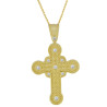 Χρυσός γυναικείος σταυρός με αλυσίδα 14 Καρατίων