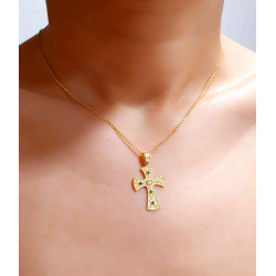 Χρυσός γυναικείος σταυρός 14 Καρατίων