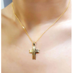 Χρυσός αντρικός σταυρός 14 Καρατίων