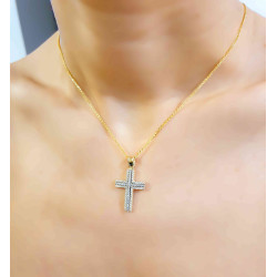 Χρυσός γυναικείος σταυρός 14 Καρατίων
