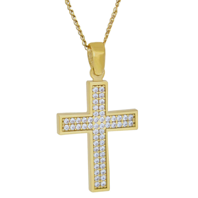 Χρυσός γυναικείος σταυρός 14 Καρατίων