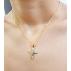 Χρυσός αντρικός σταυρός 14 Καρατίων