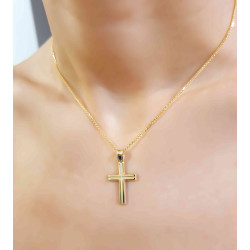 Χρυσός αντρικός σταυρός 14 Καρατίων