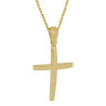 Χρυσός αντρικός σταυρός 14 Καρατίων με αλυσίδα