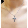 Λευκόχρυσος γυναικείος σταυρός 14 Καρατίων