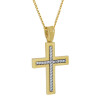 Χρυσός γυναικείος σταυρός με αλυσίδα 14 Καρατίων