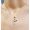 Χρυσός αντρικός σταυρός 14 Καρατίων με αλυσίδα