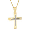 Χρυσός αντρικός σταυρός με αλυσίδα 14 Καρατίων