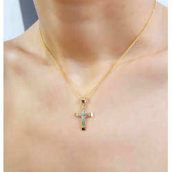 Χρυσός αντρικός σταυρός 14 Καρατίων