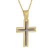 Χρυσός ανδρικός σταυρός με αλυσίδα 14 Καρατίων