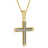 Χρυσός Ανδρικός σταυρός με αλυσίδα 14 Καρατίων