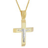 Χρυσός ανδρικός σταυρός με αλυσίδα 14 Καρατίων