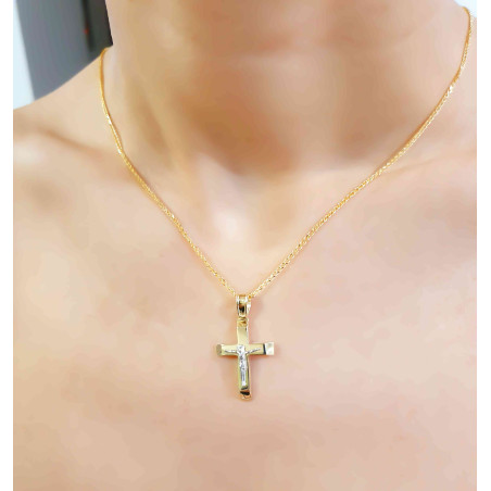 Χρυσός αντρικός σταυρός 14 Καρατίων