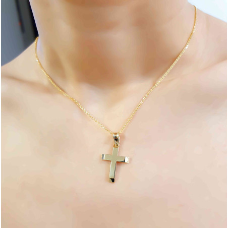 Χρυσός αντρικός σταυρός 14 Καρατίων