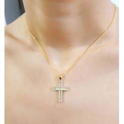 Χρυσός γυναικείος σταυρός 14 Καρατίων