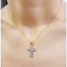 Χρυσός ανδρικός σταυρός με αλυσίδα 14 Καρατίων