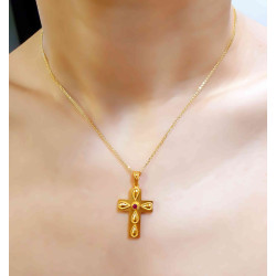 Χρυσός γυναικείος σταυρός 14 Καρατίων