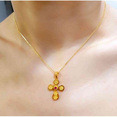 Χρυσός γυναικείος σταυρός 14 Καρατίων